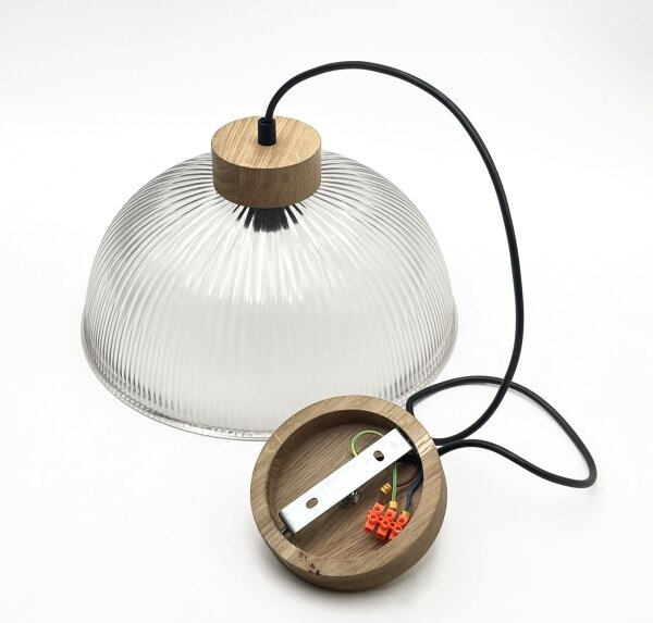 Luster na lanku PIA 1xE27/60W/230V pr. 30 cm dub