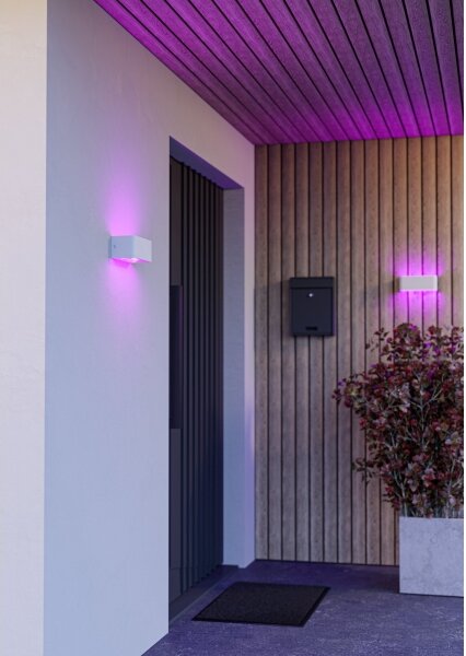 Eglo 901955 - LED RGBW Stmievateľné vonkajšie nástenné svietidlo SANIA-Z LED/10W/230V IP55 biele