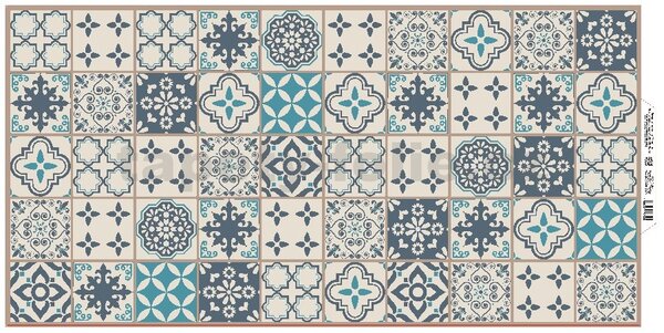 Obkladové panely 3D PVC TP10026180, rozmer 964 x 480 mm, Maroccan zeleno-sivý, GRACE