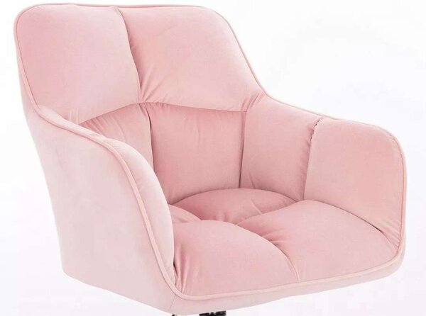 LuxuryForm DESIGN Kreslo AMALFI VELUR na striebornom tanieri - ružové