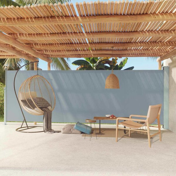 Maison Exclusive – bočná markíza s výsuvom 180 x 600 cm, sivá