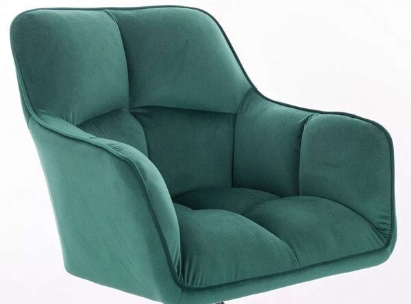 LuxuryForm DESIGN Kreslo AMALFI VELUR na čiernom tanieri - zelené