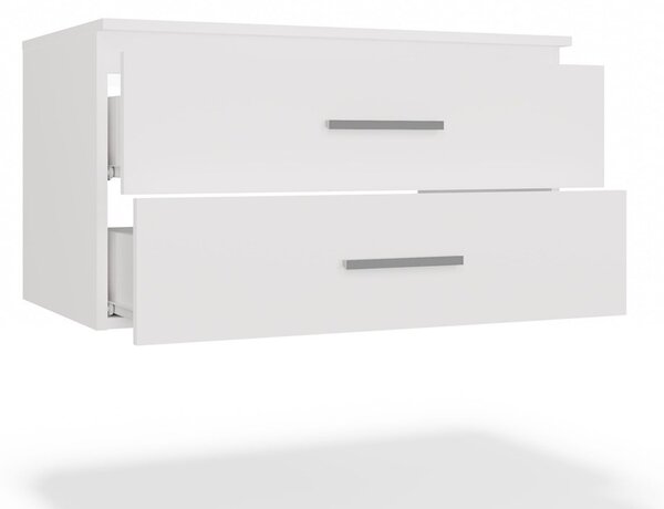 TP Living Závesná skrinka pod umývadlo s doskou NEL 2S 80 cm biela