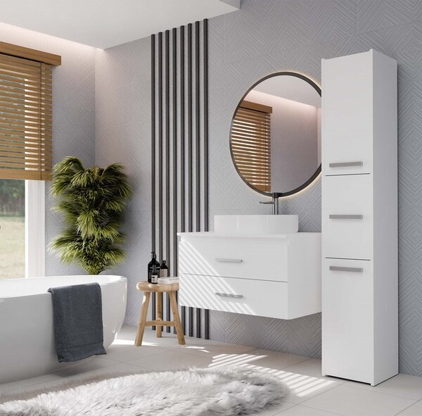 TP Living Závesná skrinka pod umývadlo s doskou NEL 2S 80 cm biela