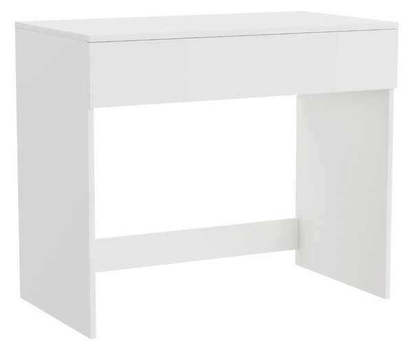 Stôl - 90x77x50 cm - biely - kompaktný - so zásuvkou - PC stôl - toaletný stolík