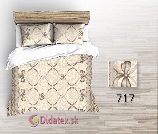 Didatex Mašľa béžová bavlnené obliečky DeLuxe Rozmer obliečok: 140x200 cm, Obsah balenia: Set Balenie