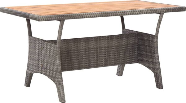 Maison Exclusive – Záhradný stôl, sivý, 120 × 70 × 66 cm, masívne akáciové drevo