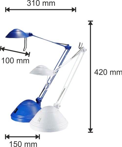Stolová lampa ELA 1xGY6,35/50W/230V/12V modrá