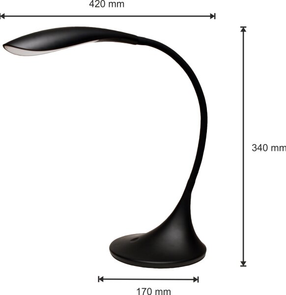 LED Stolná lampa VELA LED/6,5W/230V čierna