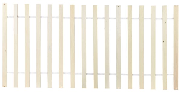 Posteľ biela borovicové drevo 90 x 200 cm s čelom lamelový rošt moderný škandinávsky štýl spálňa detská izba