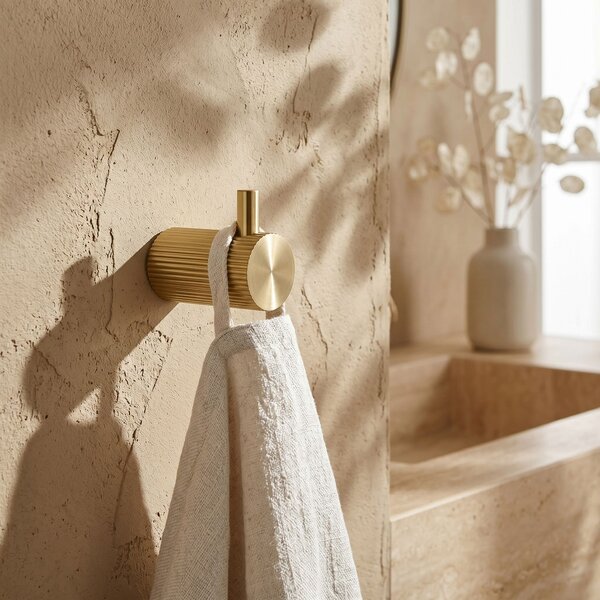 Kúpeľňový háčik 64104 SOLO Brush Gold