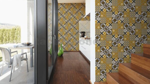 Vliesové tapety na stenu New Life 37684-1, rozmer 10,05 m x 0,53 m, Maroccan okrovo-sivý, A.S. CRÉATION