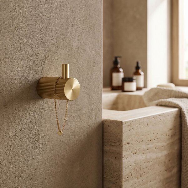 Kúpeľňový háčik 64104 SOLO Brush Gold