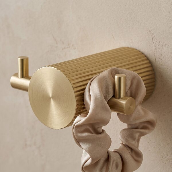 Kúpeľňový háčik 64104A SOLO Brush Gold