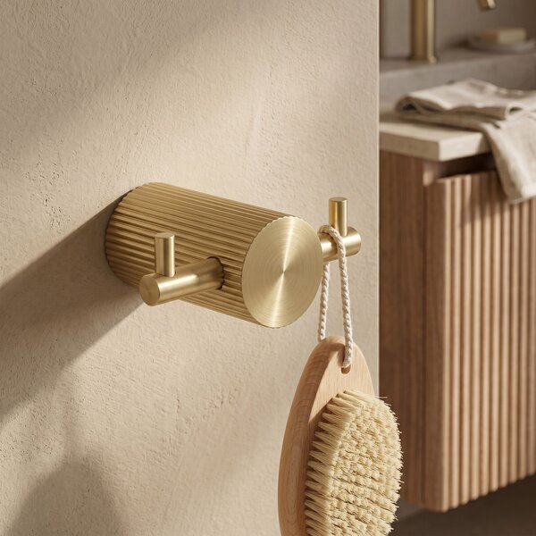 Kúpeľňový háčik 64104A SOLO Brush Gold