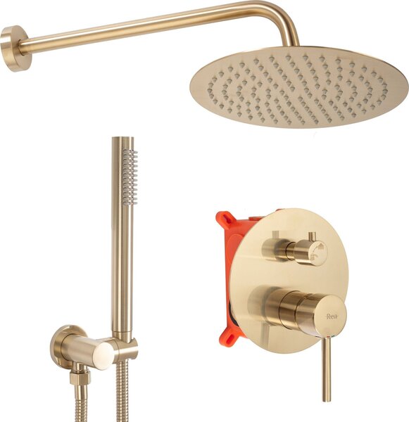 Podomietkový sprchový set Rea LUNGO Brush Gold + box
