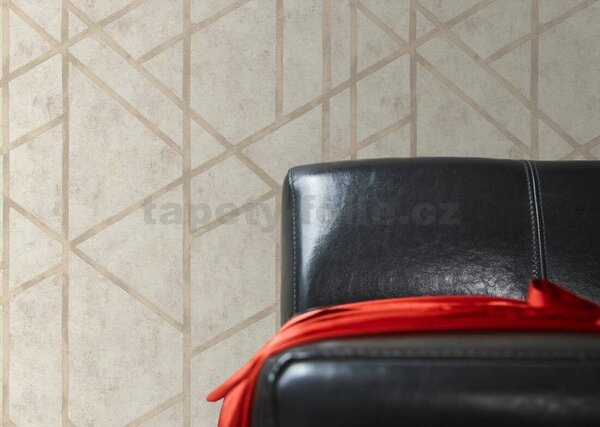 Vliesové tapety na stenu Metropolitan Stories 36928-4, rozmer 10,05 m x 0,53 m, grafický vzor hnedý na krémovom podklade, A.S. CRÉATION