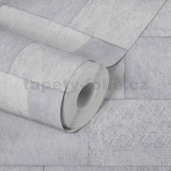 Vliesové tapety na stenu Titanium 3 38201-1, rozmer 10,05 m x 0,53 m, industriálne bloky sivé, A.S. CRÉATION