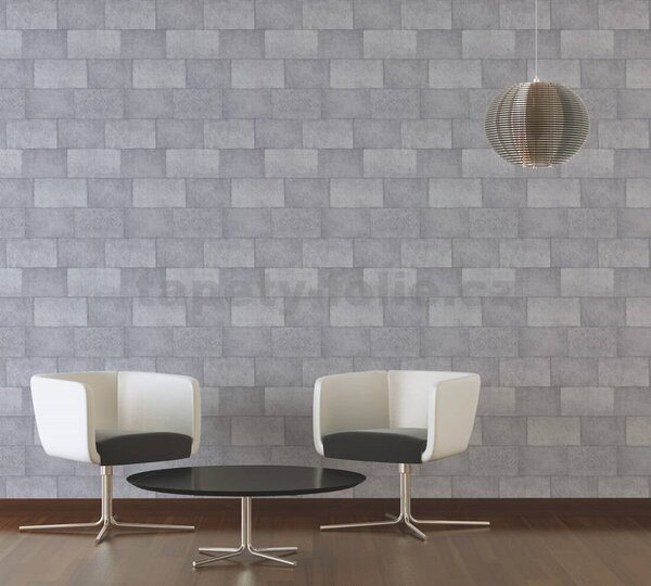 Vliesové tapety na stenu Titanium 3 38201-1, rozmer 10,05 m x 0,53 m, industriálne bloky sivé, A.S. CRÉATION
