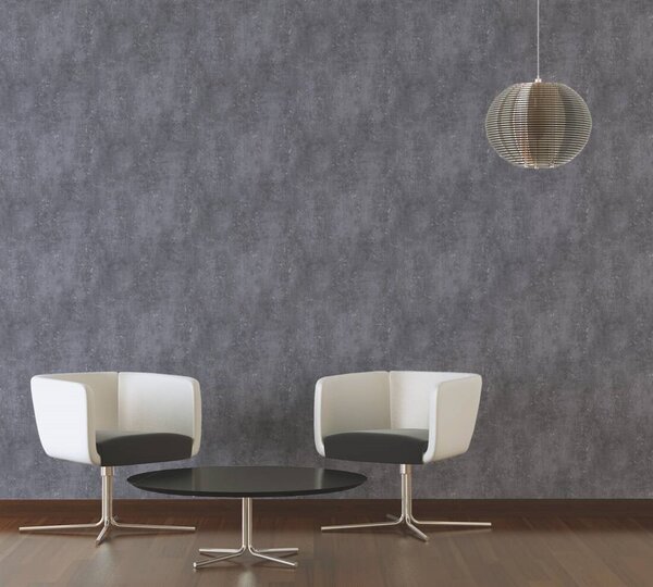 Vliesové tapety na stenu Titanium 3 37840-3, rozmer 10,05 m x 0,53 m, betón sivý so striebornou patinou, A.S. CRÉATION