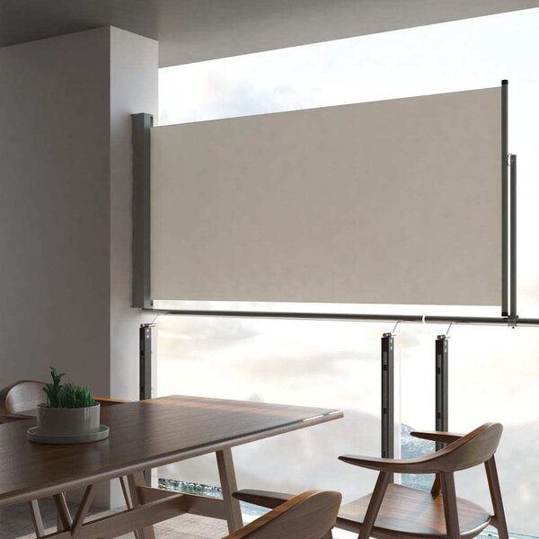 Maison Exclusive - Rozťahovateľná bočná markíza 120x300 cm krémová