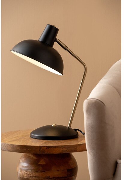 Čierna stolová lampa Leitmotiv Hood