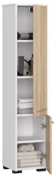 Ak furniture Kúpeľňová skrinka Fin I 30 cm biela/sonoma