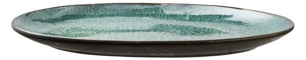Zelený/čierny servírovací kameninový tanier Gastro Green/Black – Bitz