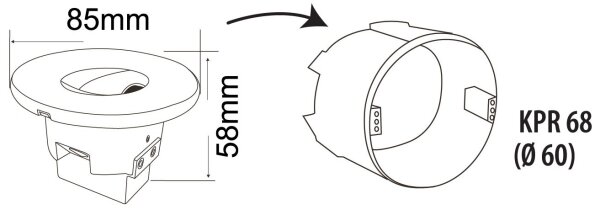 Vonkajšie schodiskové svietidlo DECENTLY LED/1,5W/230V IP44 čierna