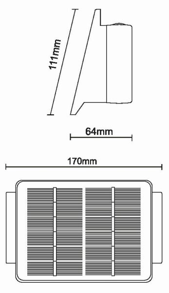 LED Solárne nástenné svietidlo 4xLED/1,5W/3,7V 1500 mAh IP54 čierna