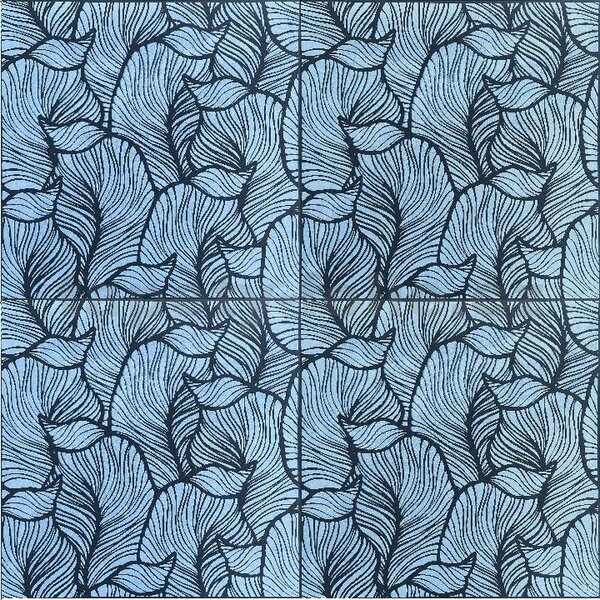 Stropné panely 3D XPS 0001, cena za kus, rozmer 50 cm x 50 cm, listy modré, IMPOL TRADE