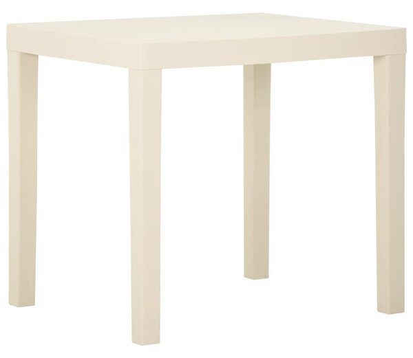 Maison Exclusive - Záhradný stôl biely 79x65x72 cm plast