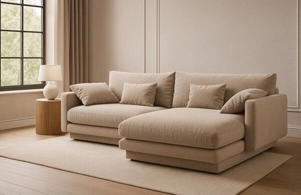 Béžová rohová pohovka (pravý roh) Torino – Micadoni Home