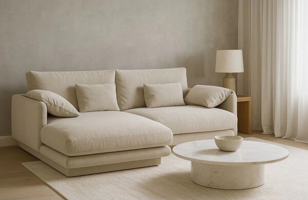 Béžová rohová pohovka (ľavý roh) Torino – Micadoni Home