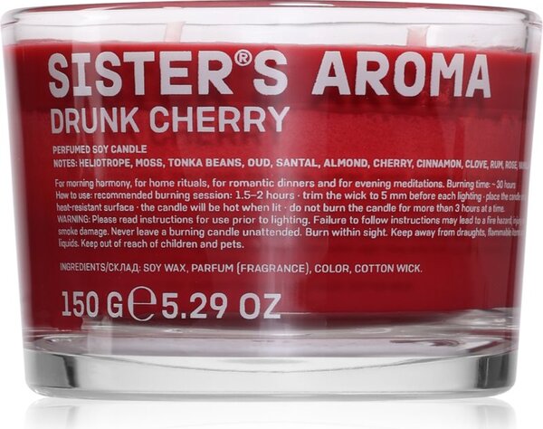 Sister's Aroma Drunk Cherry vonná sviečka 150 g