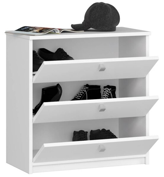 Ak furniture Skriňa na topánky Mini 60 cm - 3 dvierka biely