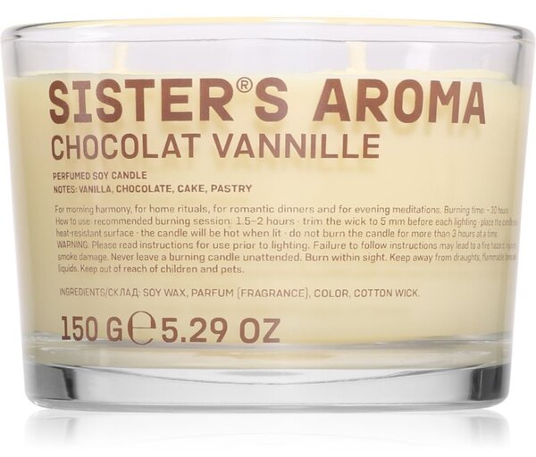 Sister's Aroma Chocolat Vannille vonná sviečka 150 g