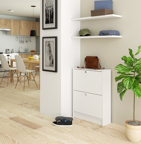 Ak furniture Skriňa na topánky Marienne 60 cm biely