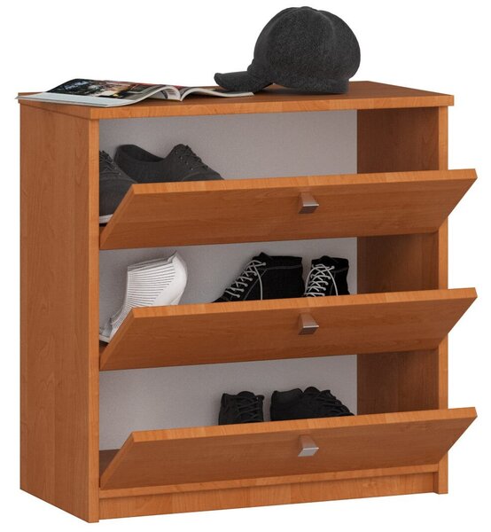 Ak furniture Skriňa na topánky Mini 60 cm - 3 dvierka jelša