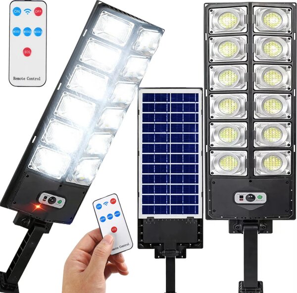 KRAFT&DELE | Solárne lampy, na vonkajšie použitie s detektorom pohybu, 80000lm, 1700W, vodotesné solárne svetlo, 3 režimy reflektora s diaľkovým ovládaním, solárna lampa do exteriéru, pre záhradu, garáž, vonkajšie prostredie