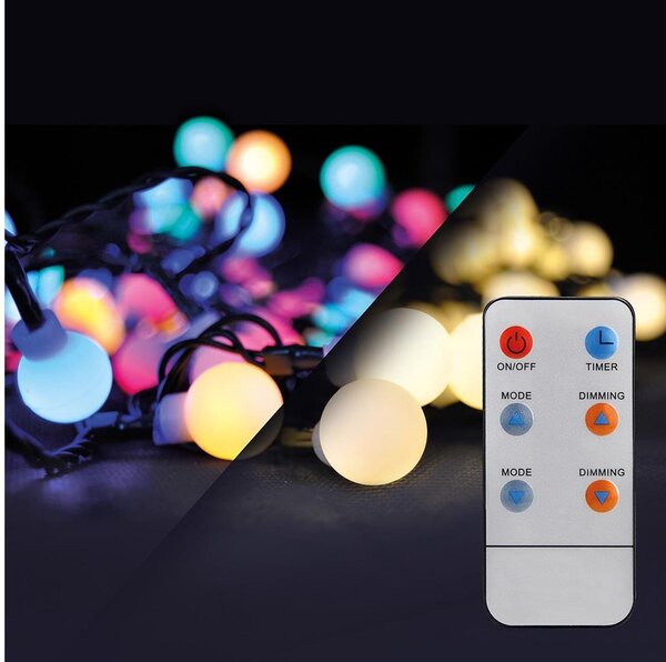 Brilagi - LED RGBW Vianočná vonkajšia reťaz 100xLED/8 funkcií 15m IP44 + DO