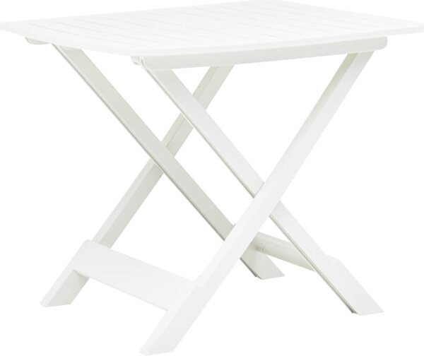 Maison Exclusive - Skladací záhradný stôl Biely 79 x 72 x 70 cm Plast