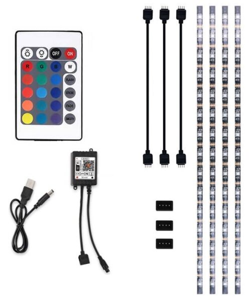 Solight WM58 - LED RGB Pásik pre TV LED/6W/5V Wi-Fi Tuya + diaľkové ovládanie 0,5m