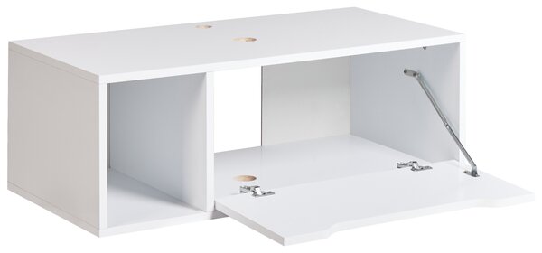 Nástenná kúpeľňová skrinka biela MDP 80 x 40 cm s 2 policami s vopred pripravenými otvormi moderný štýl kúpeľňa