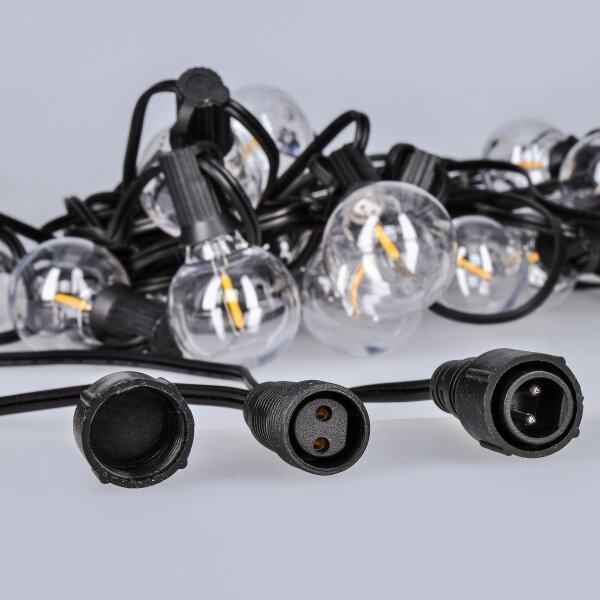 Solight WO794 - LED Vonkajší dekoračný reťaz GIRLANDA 25xE12 20m IP44 teplá biela