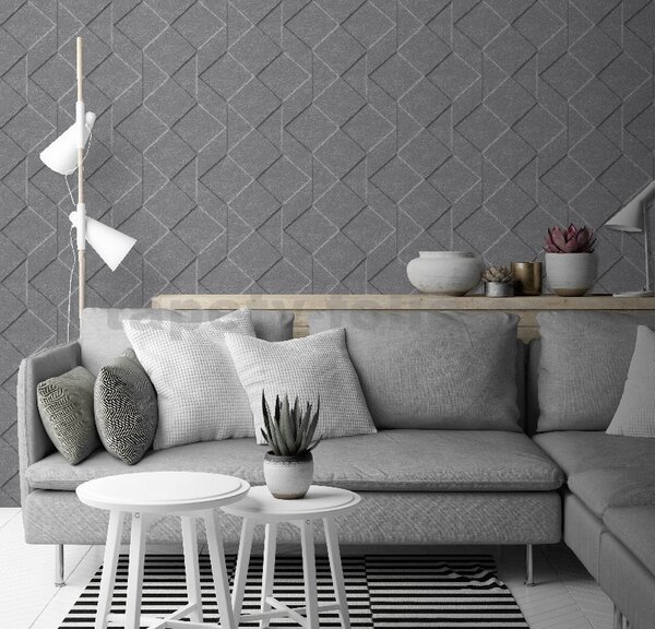 Vliesové tapety na stenu Loft M41409, rozmer 10,05 m x 0,53 m, 3D betón sivý, UGÉPA