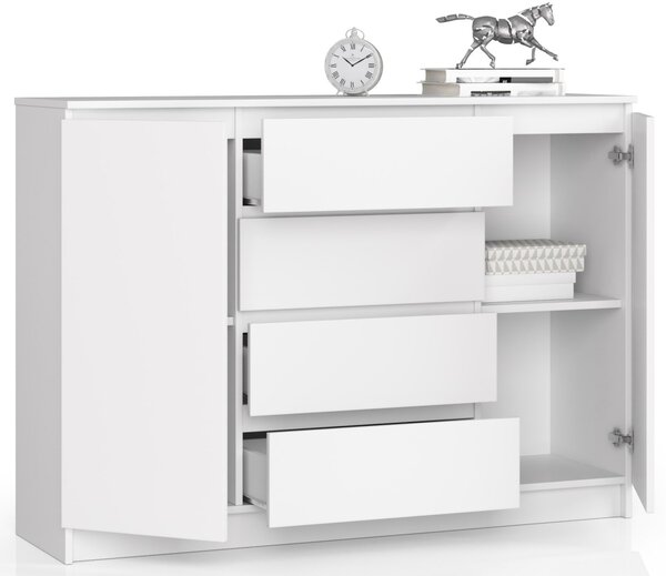 Ak furniture Komoda Kryštof 140 cm bílá