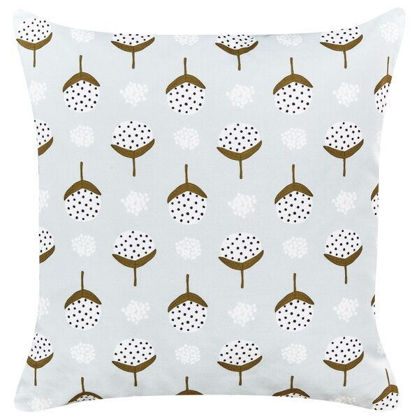 Sada 2 vonkajších vankúšov svetlozelená polyester 45 x 45 cm štvorcová geometrická potlač záhrada terasa