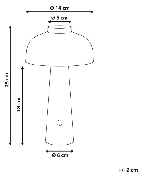 Stolná LED lampa sivá bezdrôtová železná s tienidlom do interiéru moderné osvetlenie