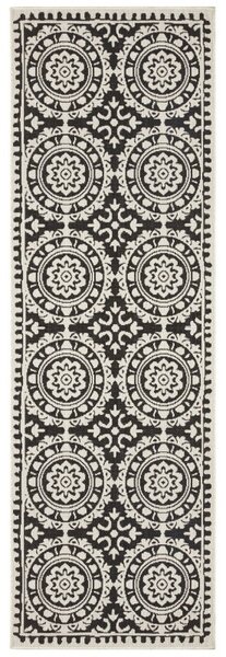 Hanse Home , Behúň Twin Supreme 104129 Black / Cream – na von aj na doma, 80x250, čiernobiela, chodba / predsieň